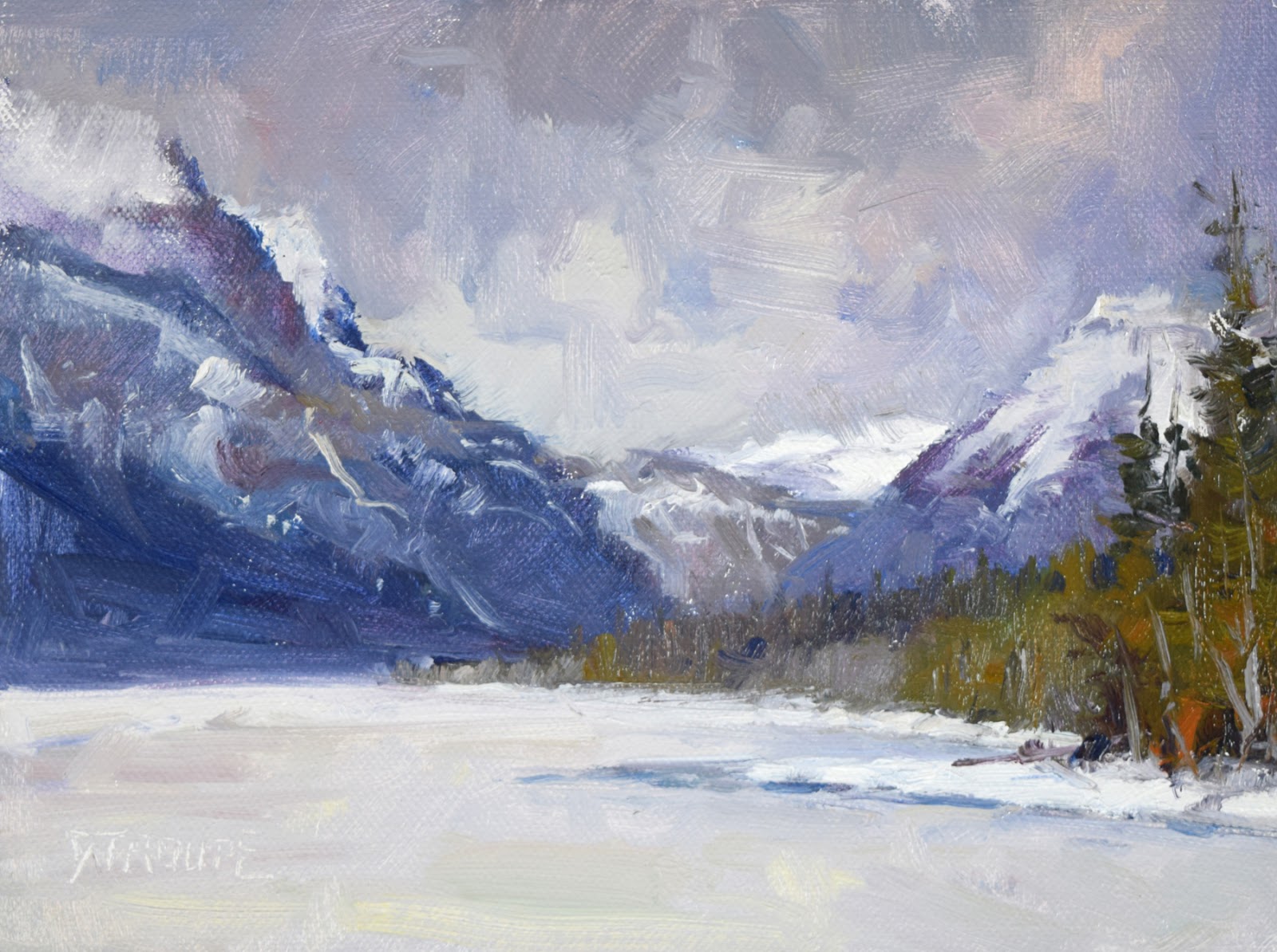 Glacier National Park Paintings | Glacier Park Artist: Whitefish and ...