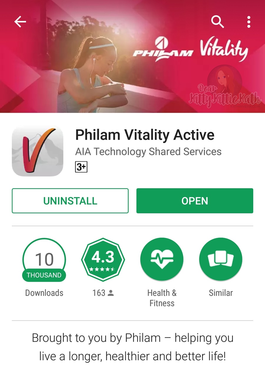 App Review Philam Vitality Active App Dear Kitty Kittie Kath Top