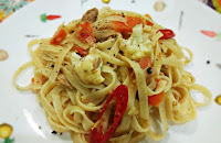 Resepi Fettuccine/Spaghetti Goreng Cili Padi Pedas