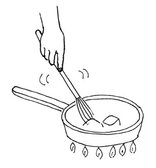Melt butter in the pan by Yukié Matsushita