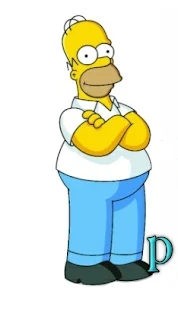 Homer Simpson con Abecedario.