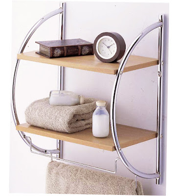 Bathroom Towel Storage Ideas Uk 2 Tier Wood Mounting Shelf With Towel Bars Pic 009