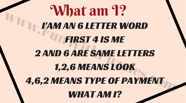 English Puzzles and Answers: Word Puzzle "What am I"?
