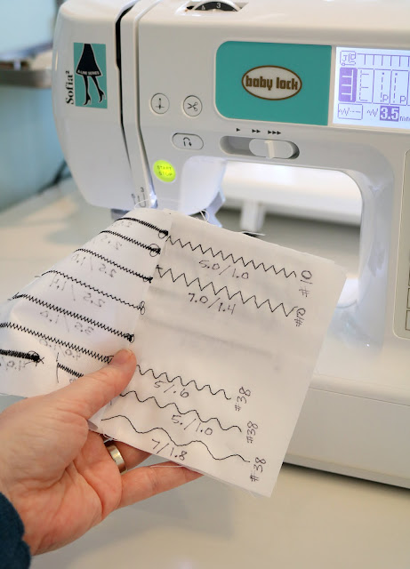 Make a stitch catalog to remember the settings for your favorite stitches!  From Andy of A Bright Corner