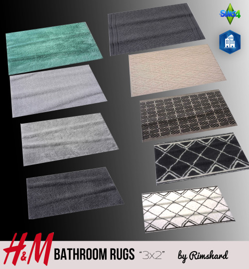 H&M Bathroom Rug Set sims 4 cc