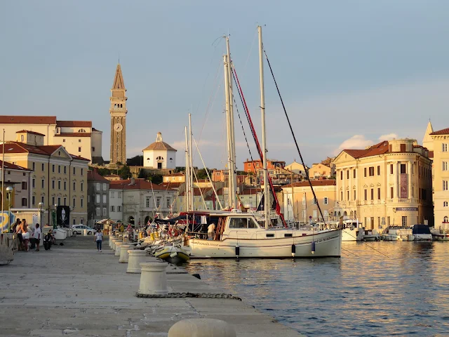 Piran harbour during the Golden Hour