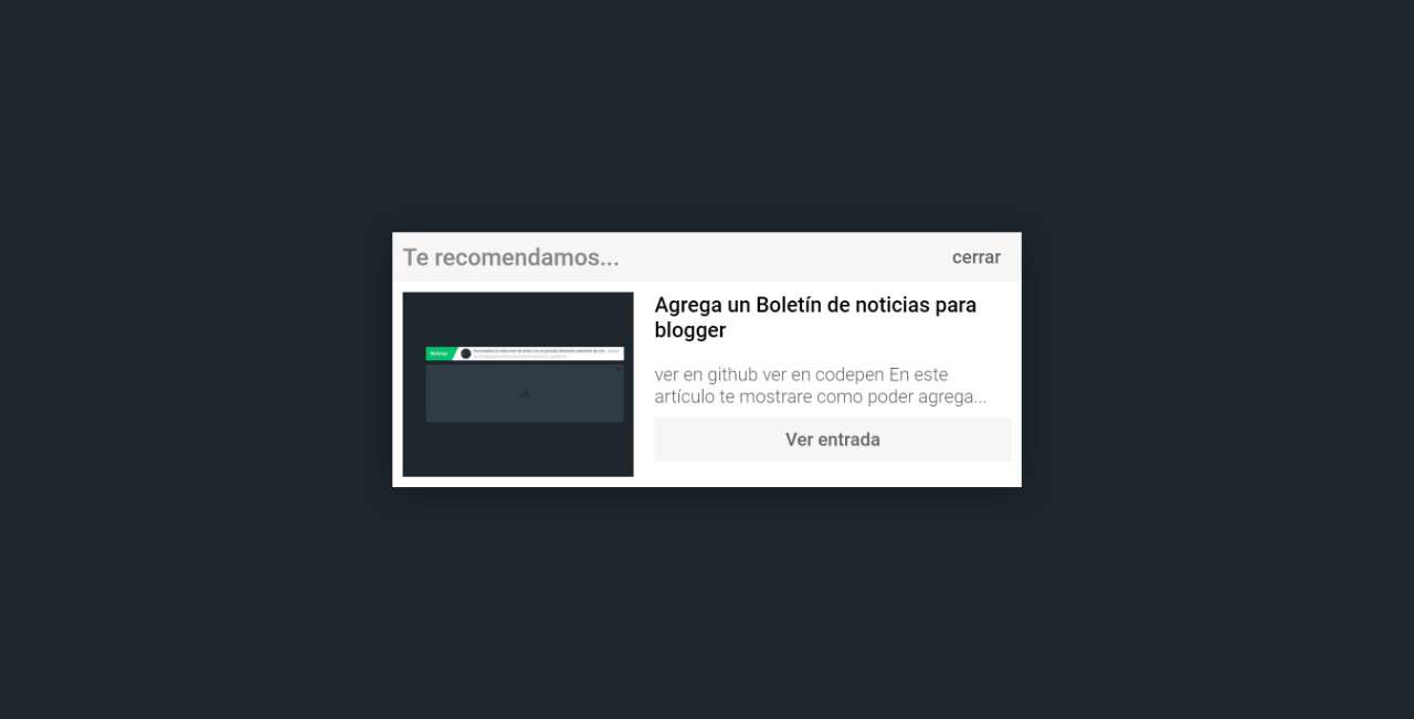 Agrega un Boletín de noticias para blogger
