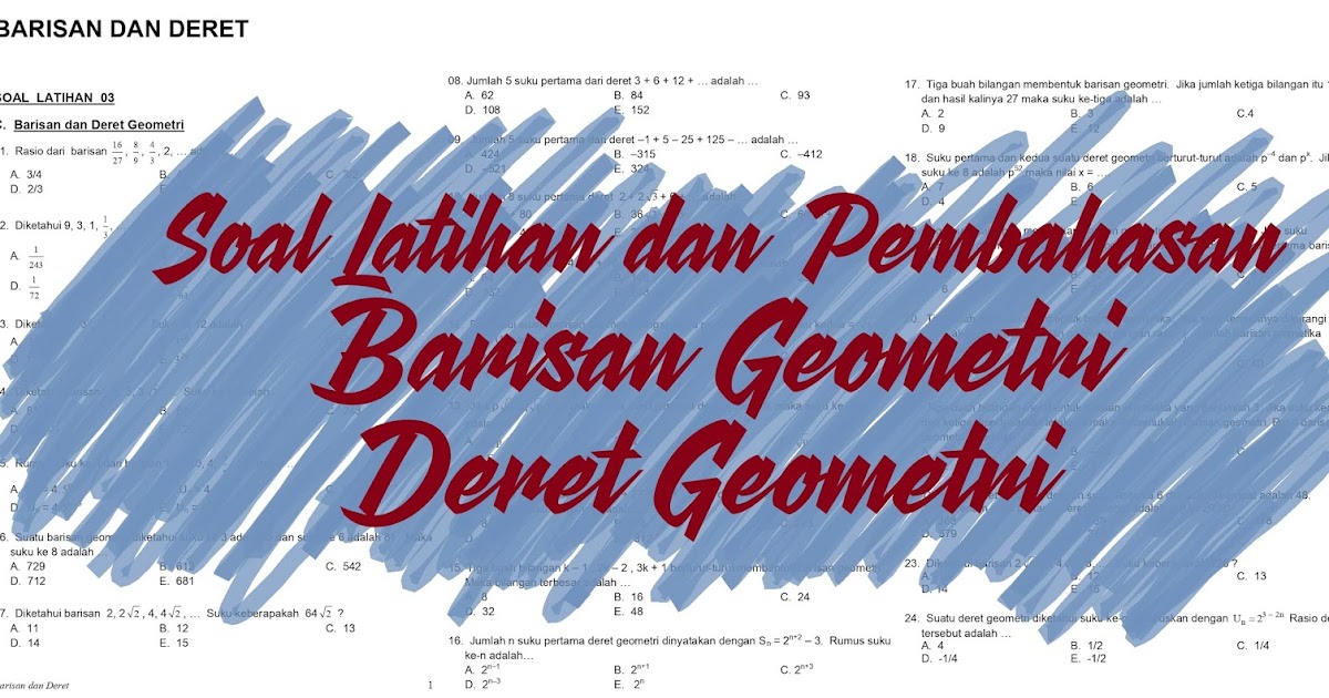 Matematika Dasar Sma Soal Latihan Dan Pembahasan Barisan Dan Deret Geometri Defantri Com Matematika Dasar Sma Soal Latihan Dan Pembahasan Barisan Dan Deret Geometri Defantri Com