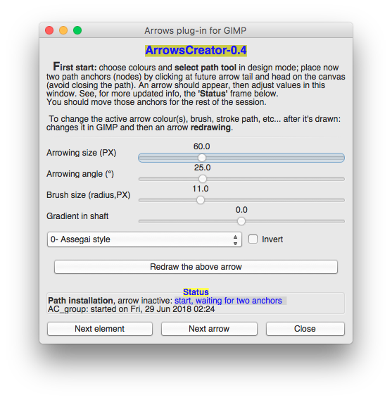 Draw Arrows With Gimp Plugins