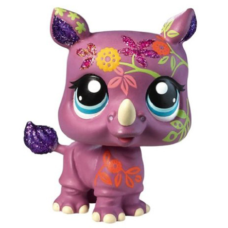 Details about   Littlest Pet Shop Shimmer Shine 2342 Glitter Sparkle Purple Rhino Authentic Lps 
