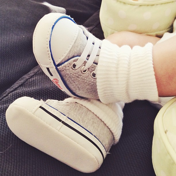 baby feet and baby shoes