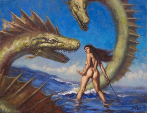 Dave Lebow deviantart arte pinturas vintage surreais fantasia heavy metal sensual mulheres nuas