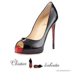 Queen Maxima Style CHRISTIAN LOUBOUTIN Pumps and CELEDONIO Jewelry Brooch