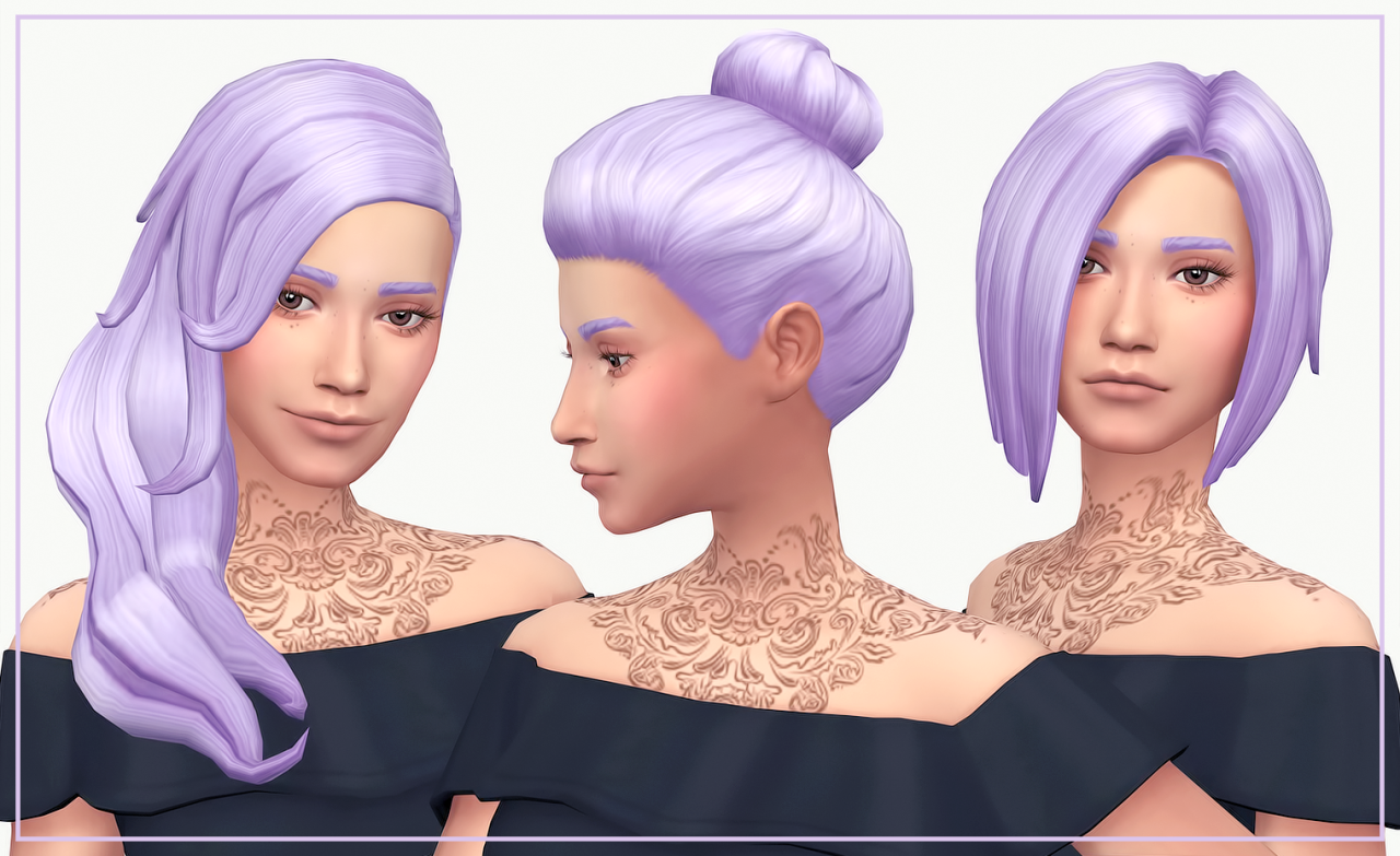 Sims 4 Blue Hair Recolor - wide 5