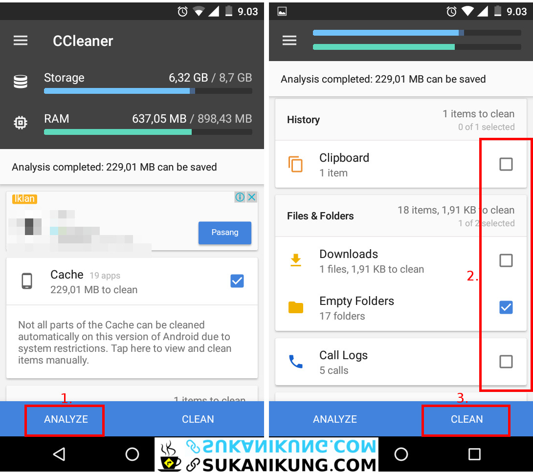 CCleaner Free Aplikasi Pembersih Sampah Pada Android - www.sukanikung.com