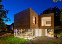 Molle House Design: 1 Full Transparent And 1 Full Solid Wood Side With The Social Zone On The Main Level