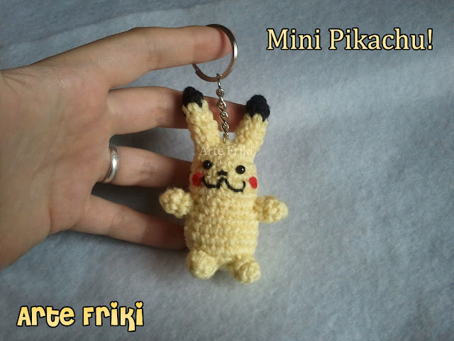 mini pikachu amigurumi pokemon plush peluche muñeco tejido ganchillo crochet chibi hecho a mano