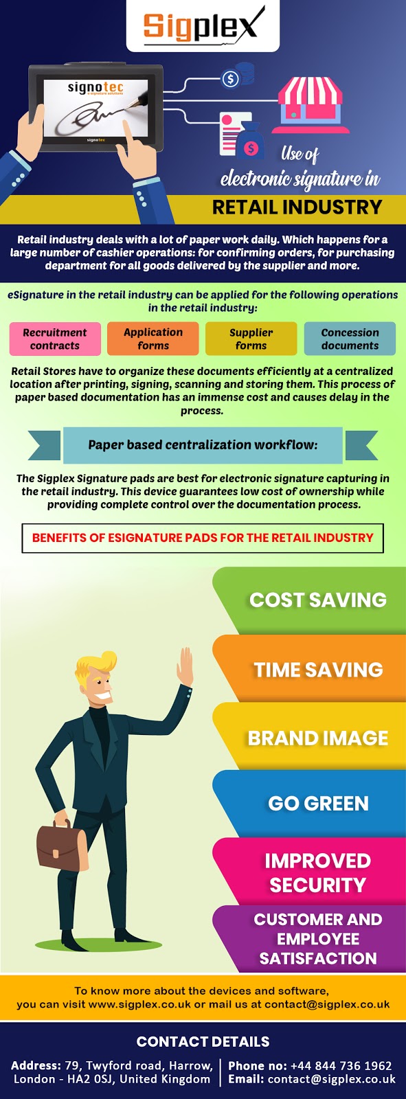 Digital Signature Capture Devices Sigplex Benefits Of Electronic Signatures For Retail Industry