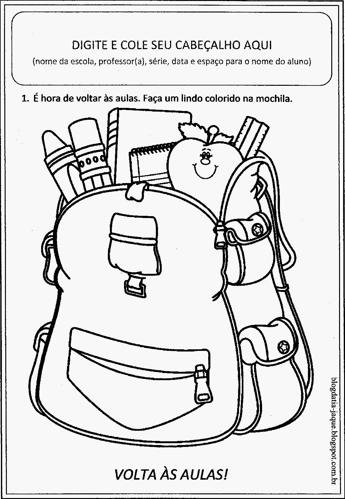 Atividades De Volta As Aulas 1 Ano - FDPLEARN