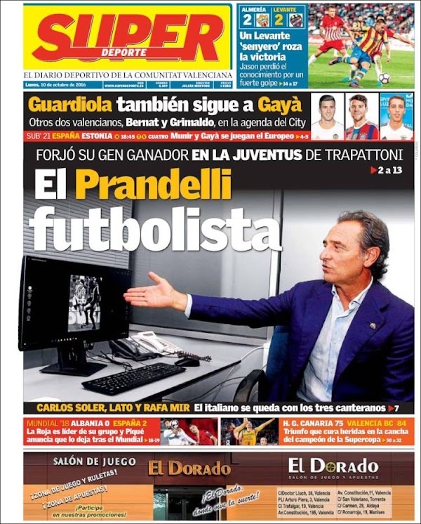 Valencia, Superdeporte: "El Prandelli futbolista"