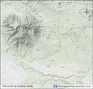 Peta Kontur Pegunungan Sawal