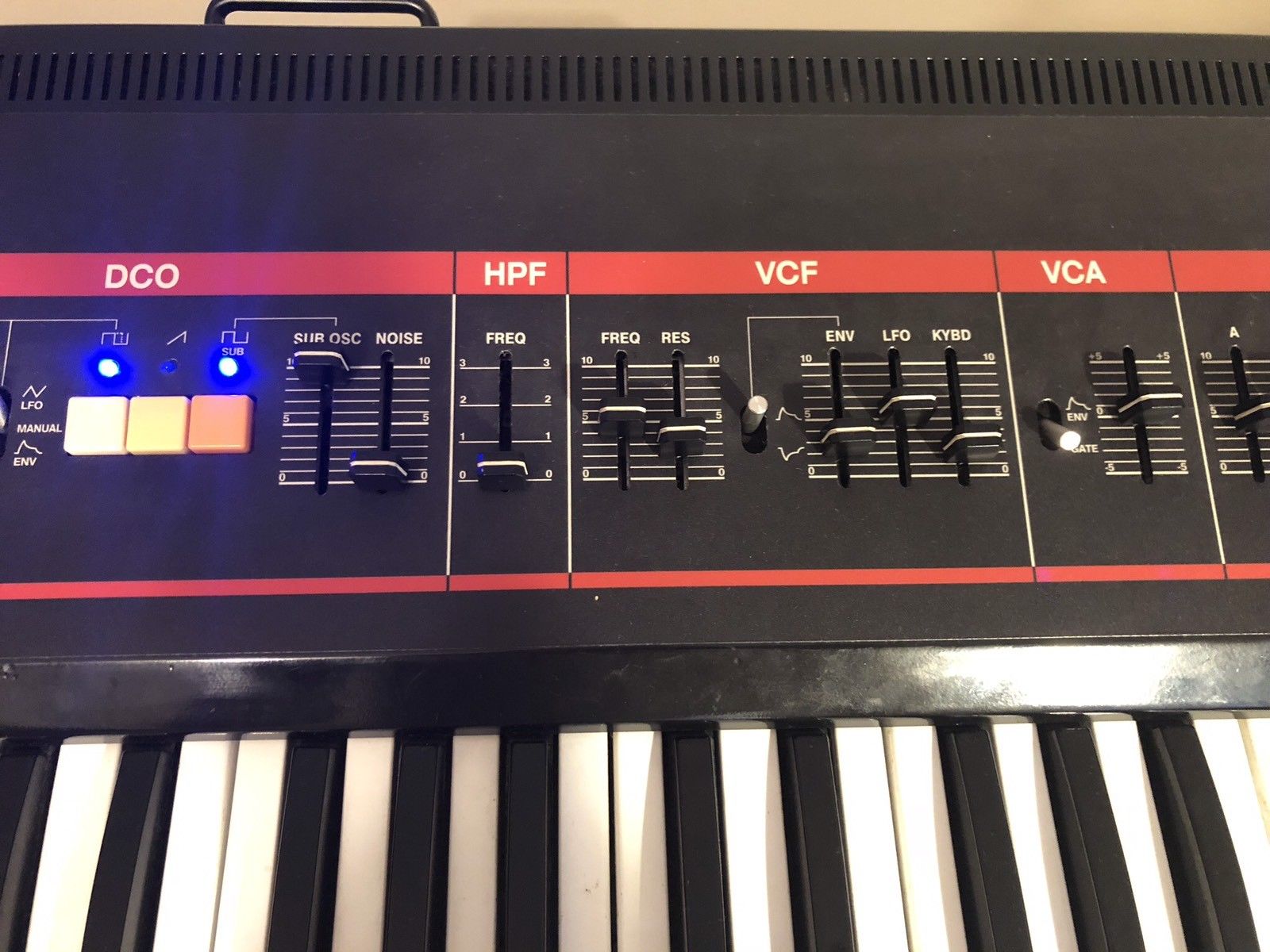 MATRIXSYNTH Roland Juno60 Keyboard Synthesizer w/ Blue LEDs & Pitch