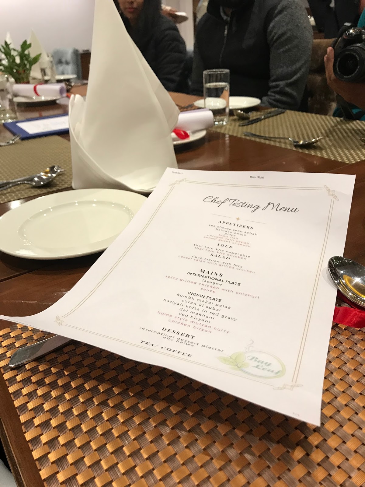 Chef’s Tasting Menu at Bay Leaf Restaurant, Bamboo Saa Resort & Spa