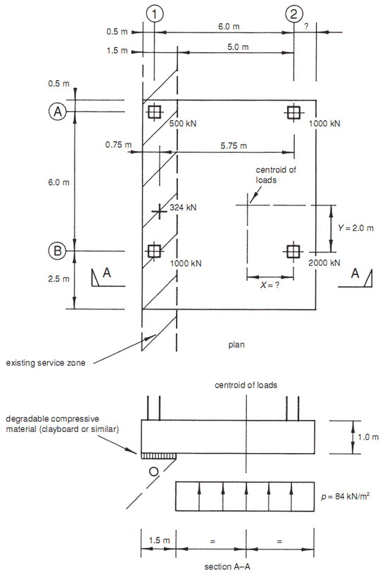 Cantilever balanced foundation design example.