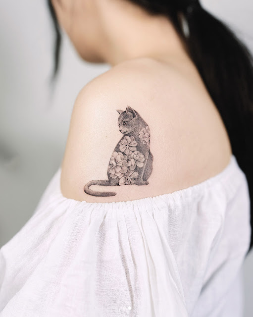 tatuagens femininas de gatos