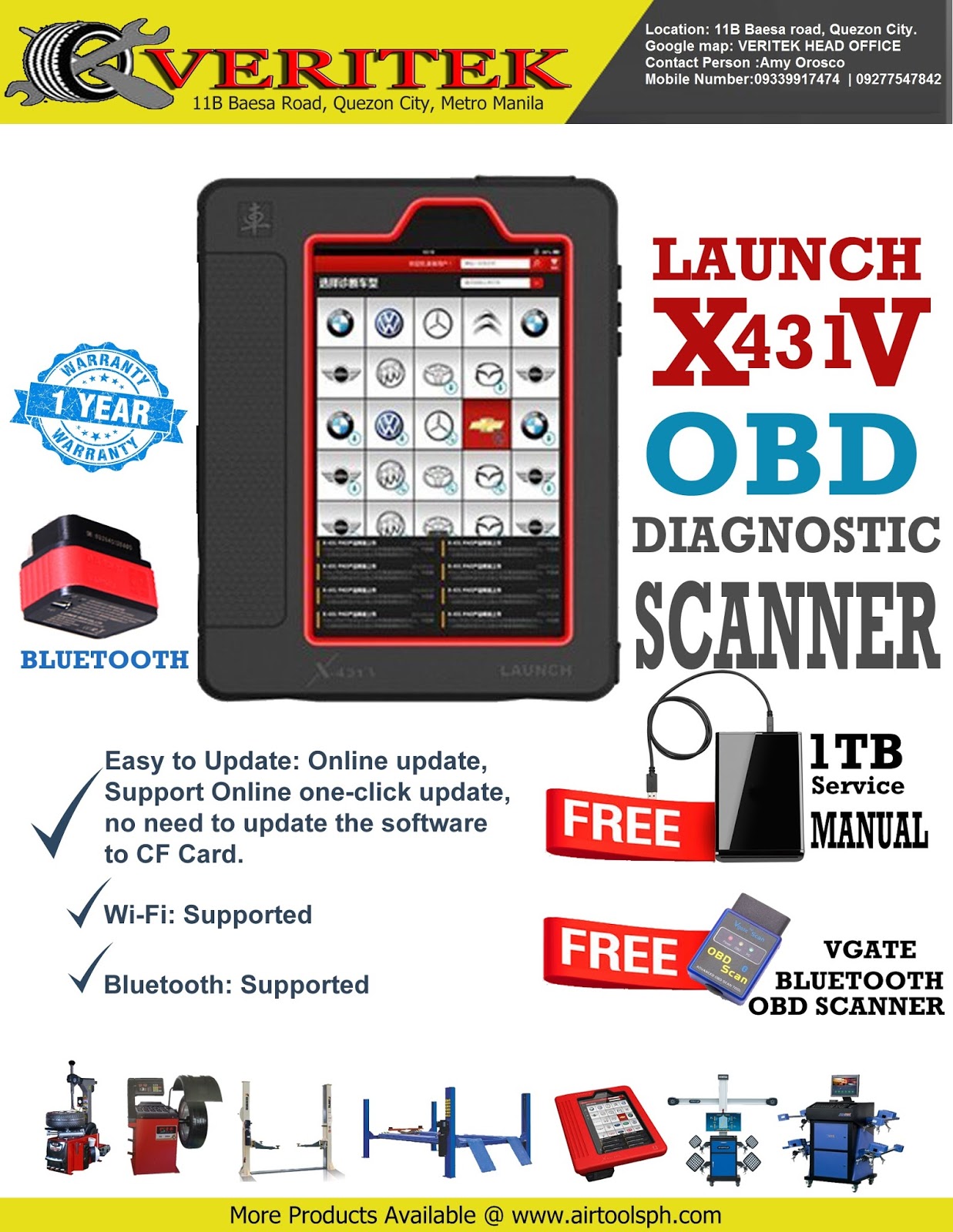 Launch X431 V(5) OBD Diagnostic Scanner Philippine Automotive