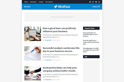 MiniFast - Responsive Blogger Template