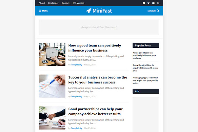 MiniFast - Responsive Blogger Template