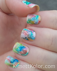 nails watercolor painting abstract nail paint