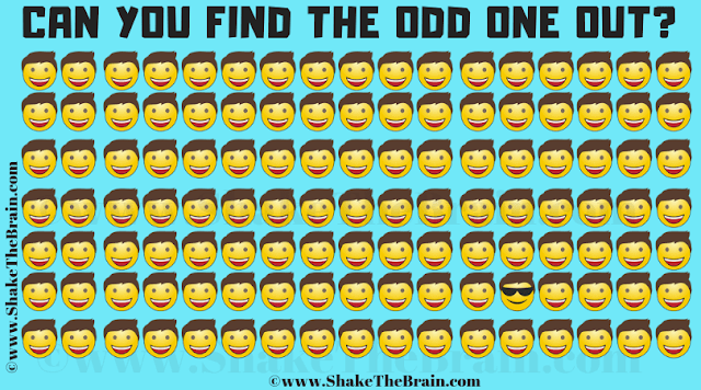 In this Find the Odd Emoji Out Picture Puzzle, your challenge is to find the Emoji which is different from others.
