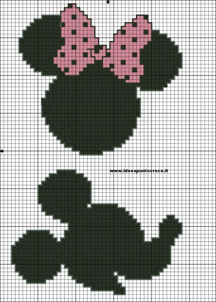 Grafico Ponto Cruz Minnie Dinha Ponto Cruz: Minnie mouse ponto cruz