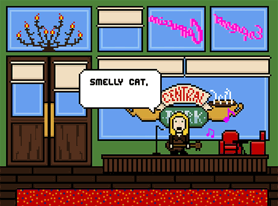 Smelly Cat - Friends 8 bit Gif