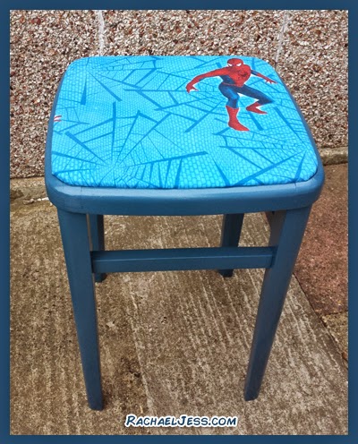 Spiderman upcycled seat