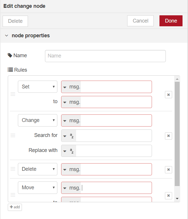 Learning Node-RED: CHANGE node - Part 1 - Introduction