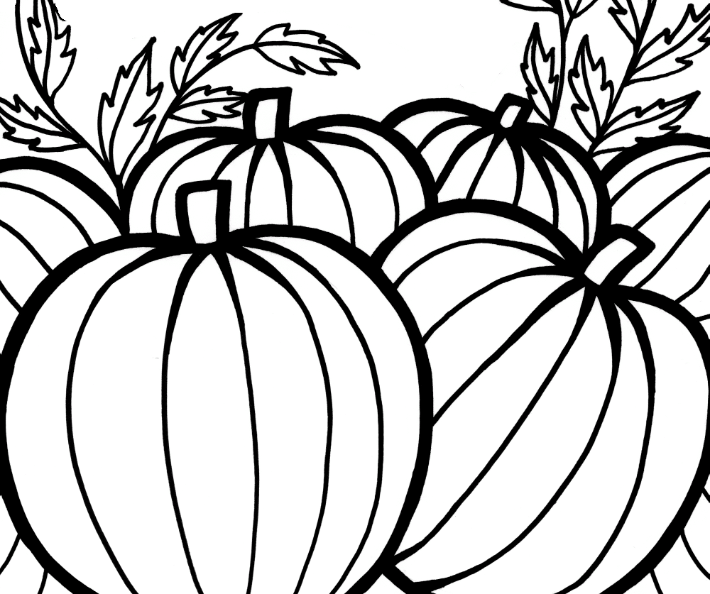 Pumpkins Coloring Pages To Celebrate Thanksgiving