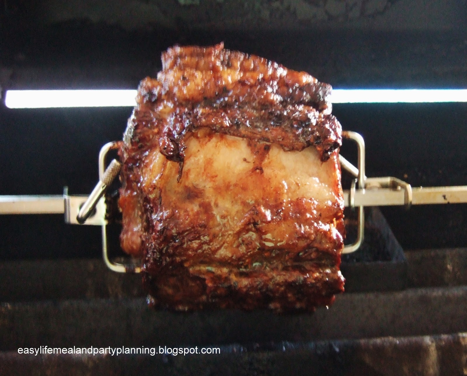Easy Life Meal and Party Planning Rotisserie Rib Roast with a Pesto
