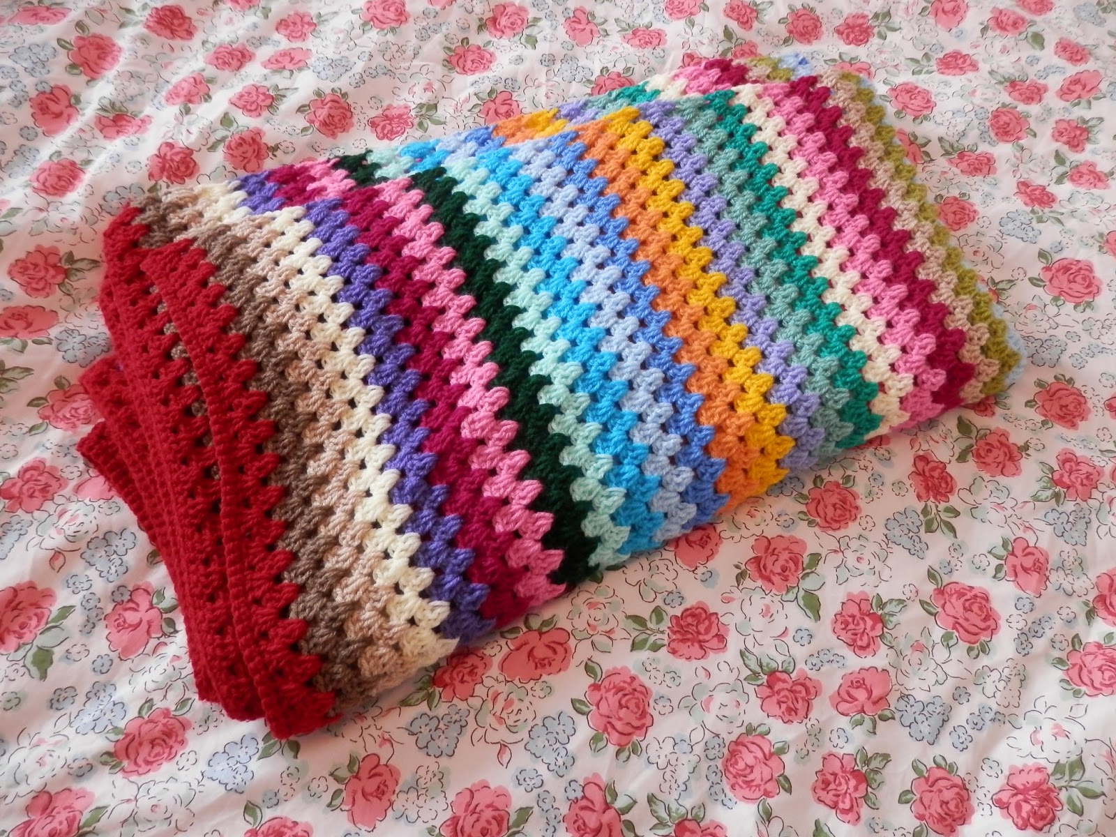 Second Hand Susie Granny Stripe Crochet Blanket, Attic 24 Style.