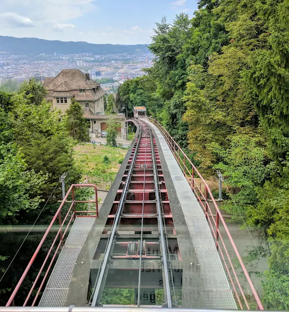 Places to Visit in Zurich in One Day with a ZVV Day Pass: Rigiblick cable car track