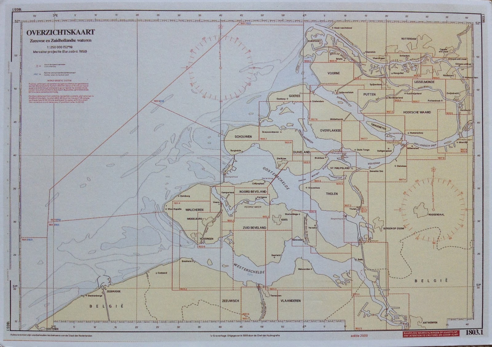 Postcards on My Wall: Map of the Cadzand, Zeeland, Netherlands