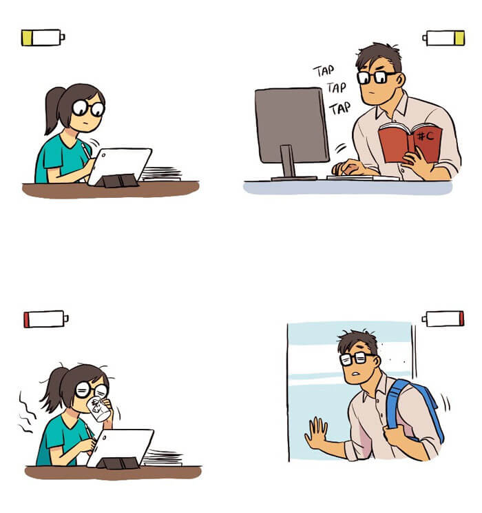 Artist Captures Her Relationship With ‘IT Guy’ In 13 Cute Illustrations