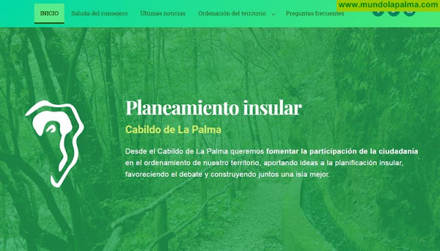 El Servicio de Planificación del Cabildo crea su propia web para difundir los planes que definen el desarrollo de la isla