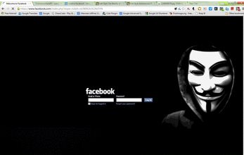 Tema Anonymous black login page 