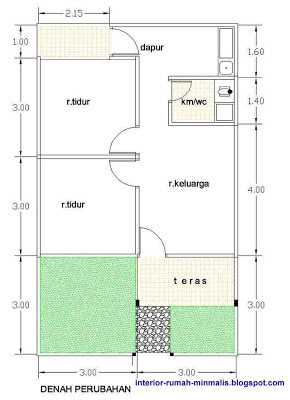 Gambar Desain Rumah Sederhana Minimalis KPR-BTN Type 21/60 ...