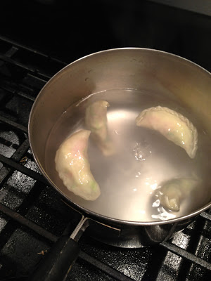 Dumplings are boiled first