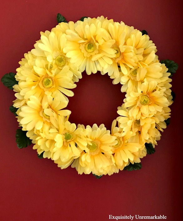 Dollar Store Daisy Wreath Exquisitely Unremarkable