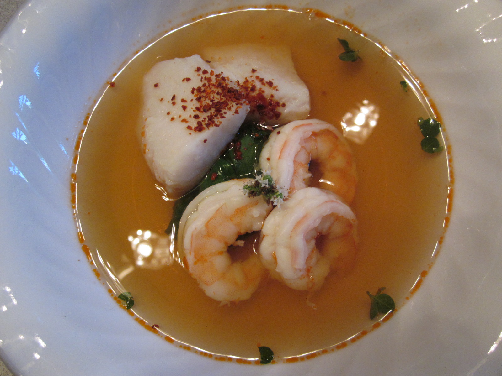 Effortnesslessly Shrimp Consomme, Oriental Style